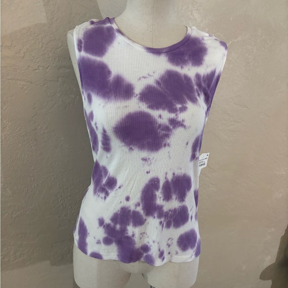 Abound Nordstrom Purple Tie-Dye Sleeveless Top sz Small